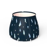 Set Bak Mandi Lipat Dewasa 68x67 cm, Bak SPA Plastik PVC Tebal untuk Rumah, Bak Mandi Sederhana Inflatable untuk Berkemah di Luar Ruangan